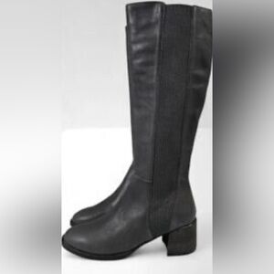 Elegant Grey Knee-High Women's Boots New Without Tag